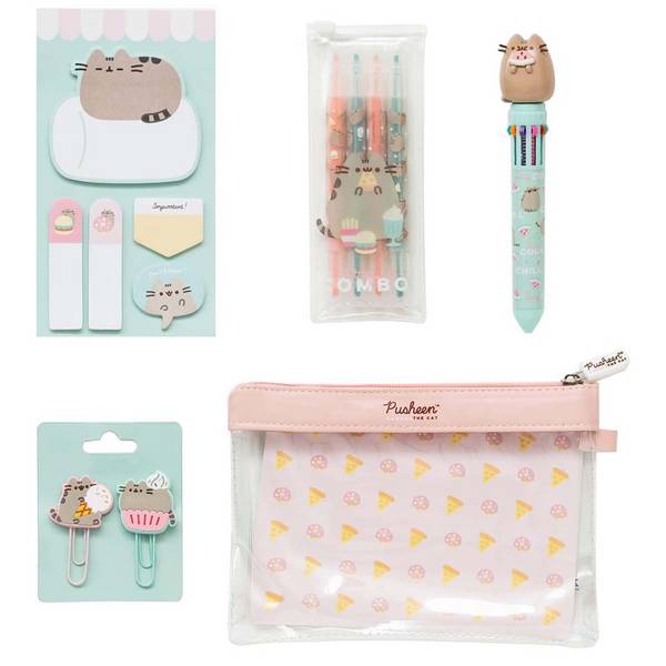 Set de Fournitures Scolaires 13 pièces avec Trousse Zippée Motifs Fantaisie