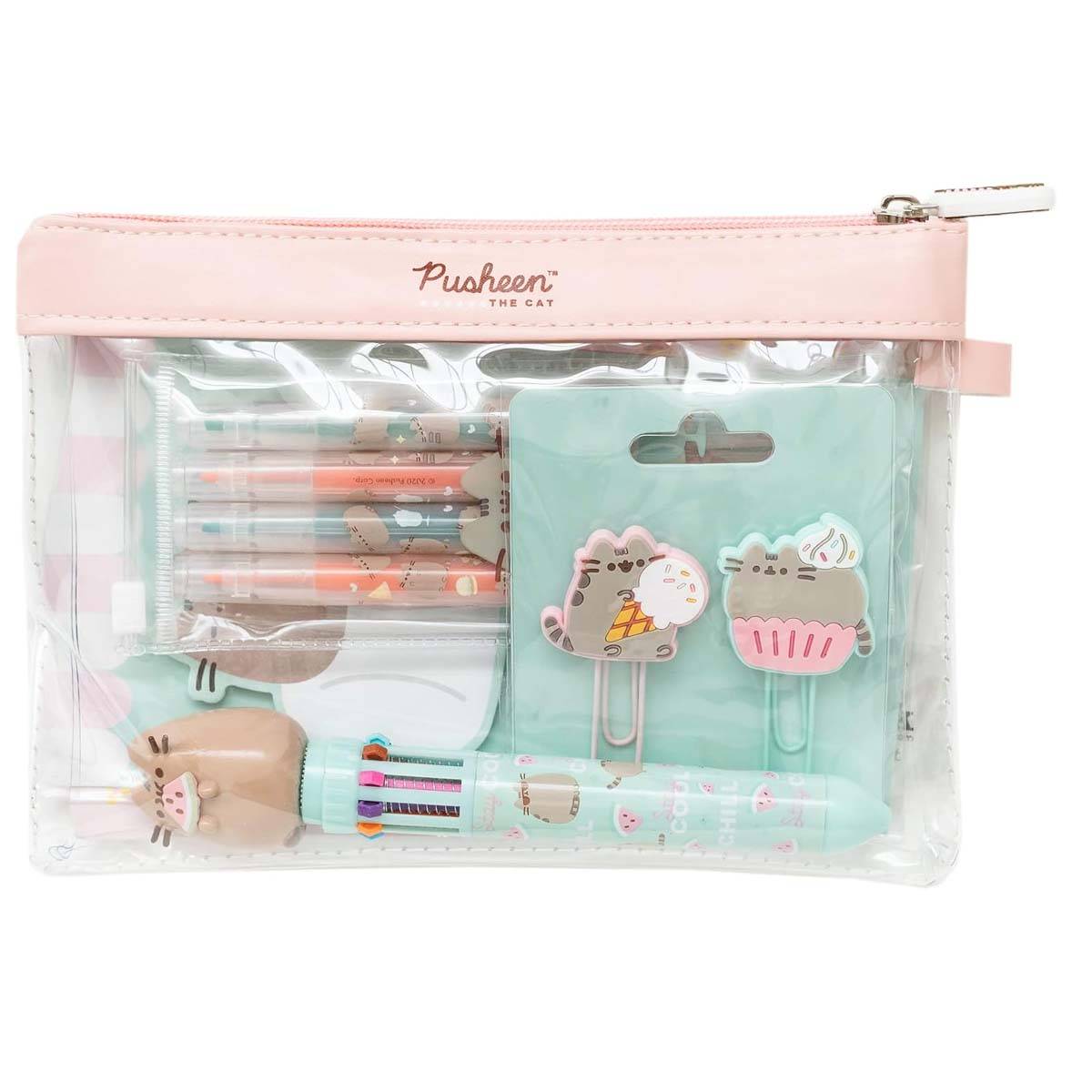 Set de Fournitures Scolaires 13 pièces avec Trousse Zippée Motifs Fantaisie-1