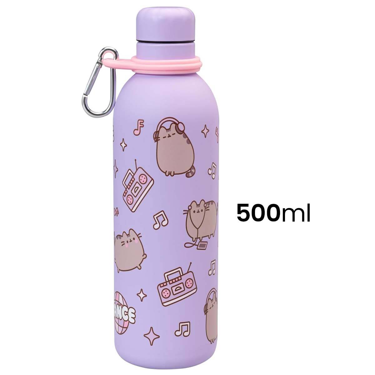 Bouteille Isotherme 500 ml Inox Double Paroi avec Mousqueton Collection Moments-4