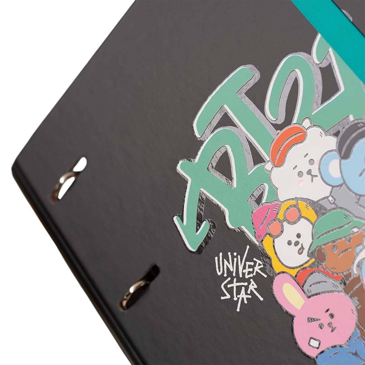 Classeur A4 Rigide 4 Anneaux Collection Street Mood Motif Tata, Cooky et Koya-2