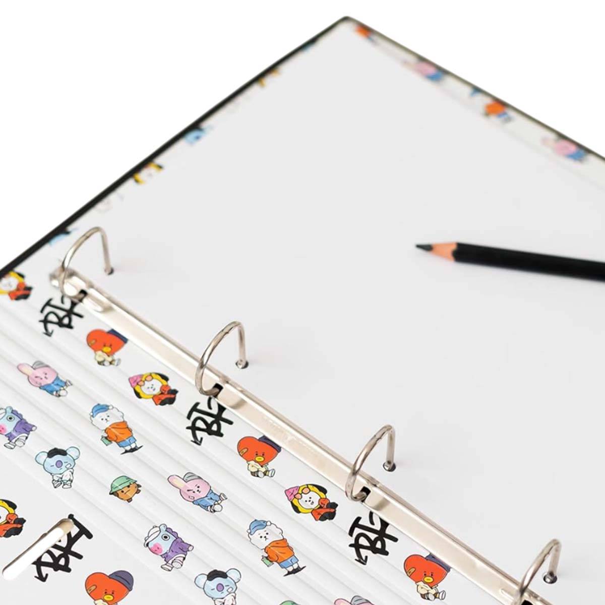 Classeur A4 Rigide 4 Anneaux Collection Street Mood Motif Tata, Cooky et Koya-4