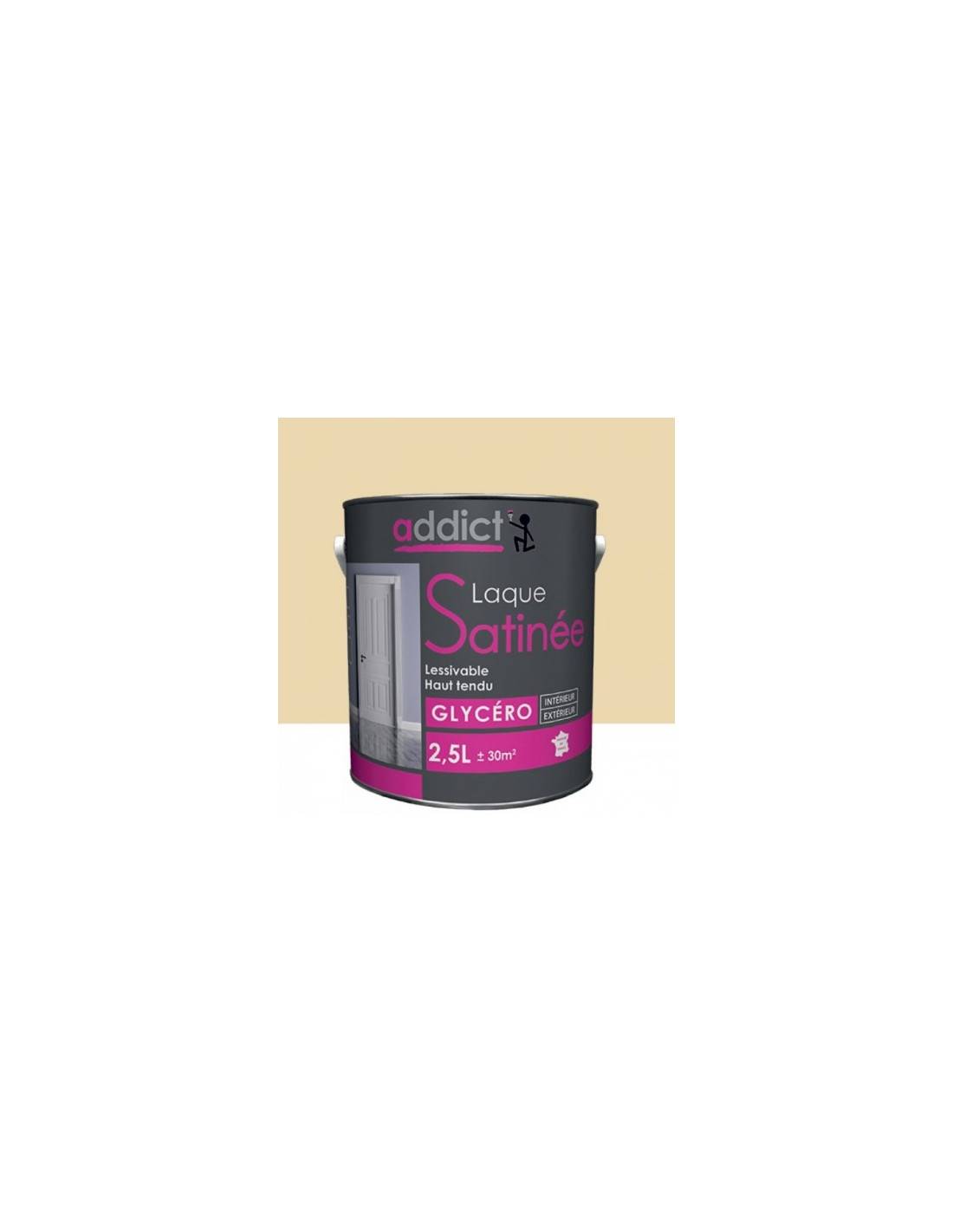 Peinture Laque Glycéro Satin Addict Finition Satinée Durable Blanc Cassé - Addict-1