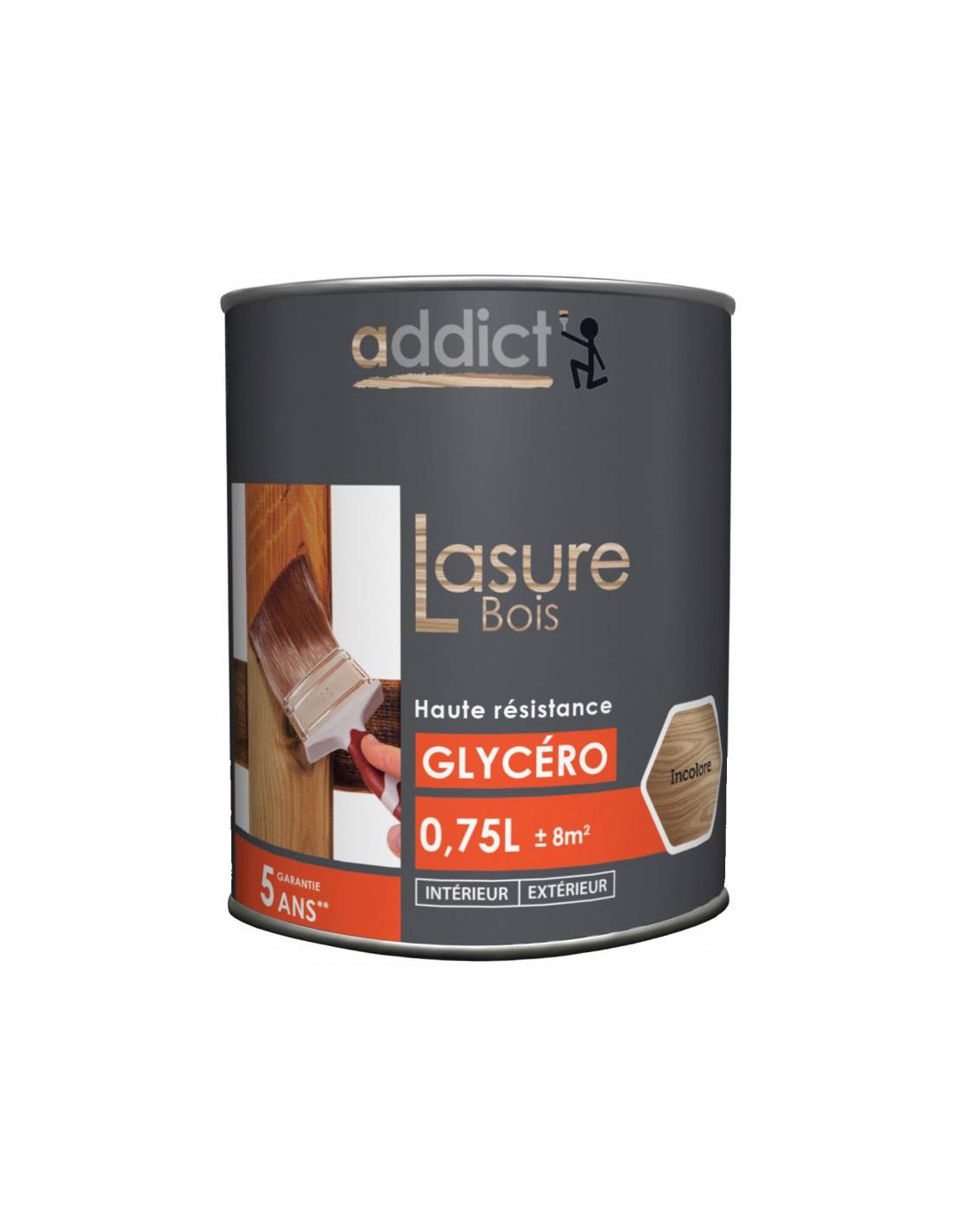 Lasure Chêne Rustique Addict Protection Bois Satinée Longue Durée - Addict-0