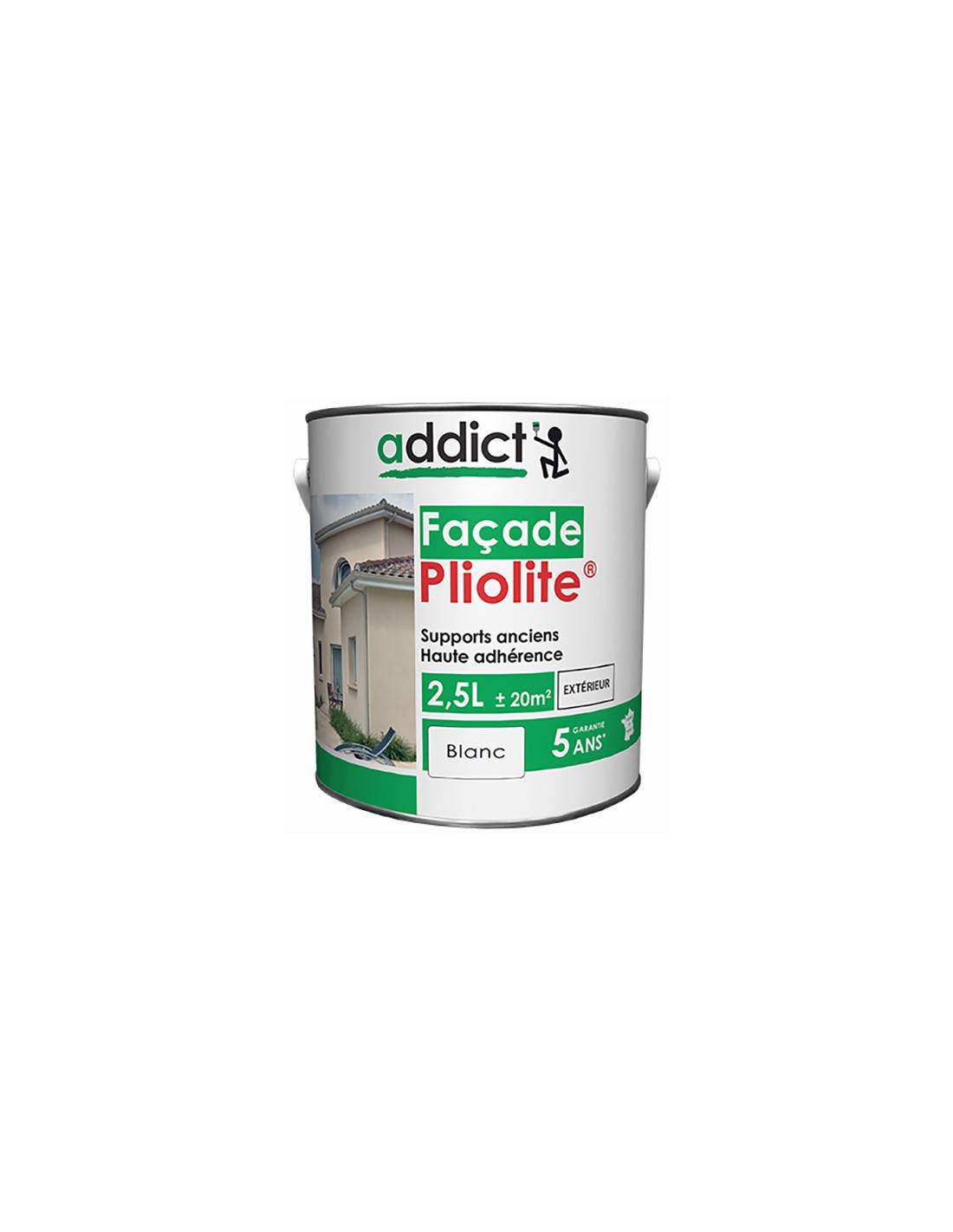 Peinture Façade Pliolite 2.5l Haute Résistance Aux Intempéries - Addict-1