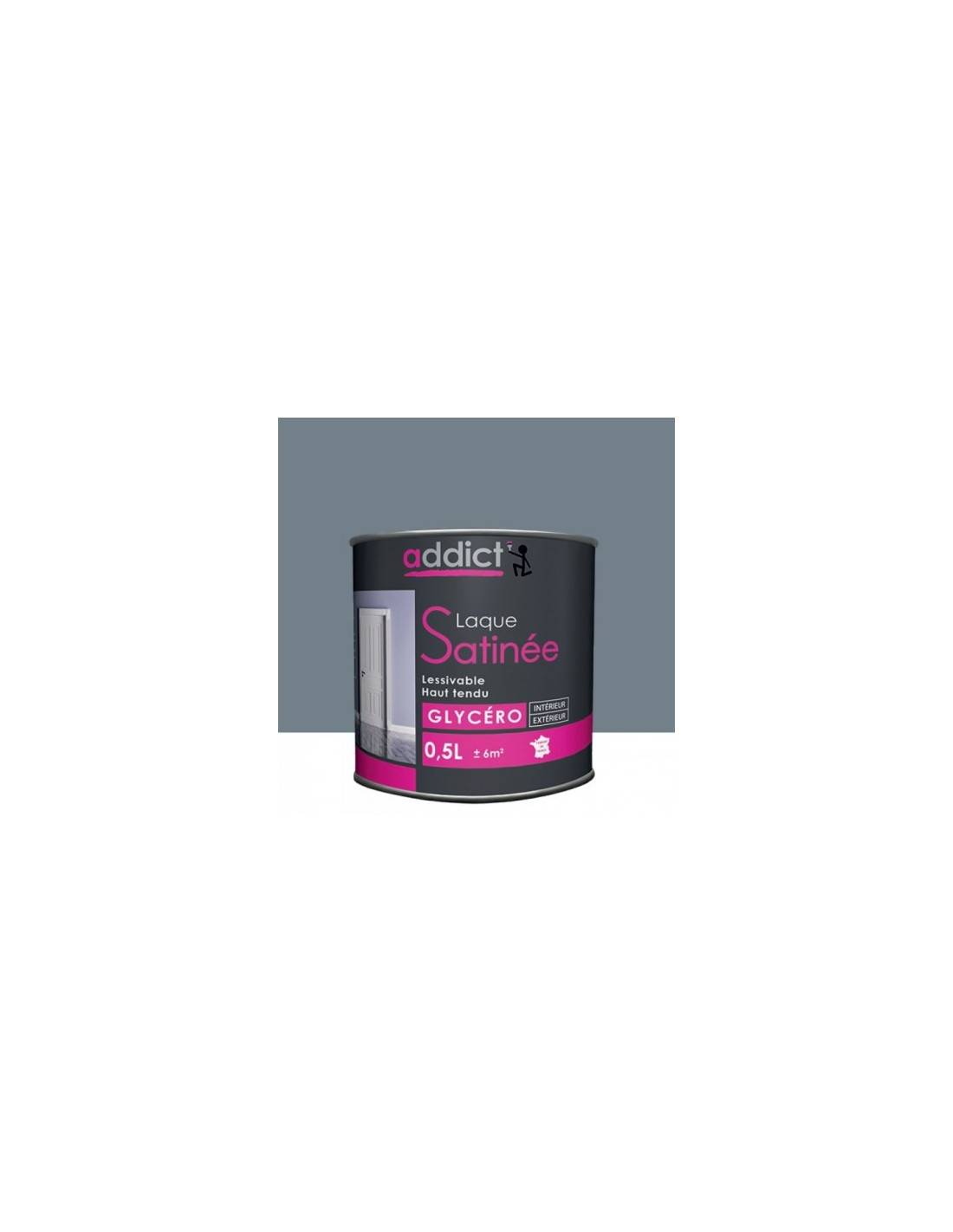 Peinture Laque Satin Gris Addict Finition Glycéro Satinée Résistante - Addict-1