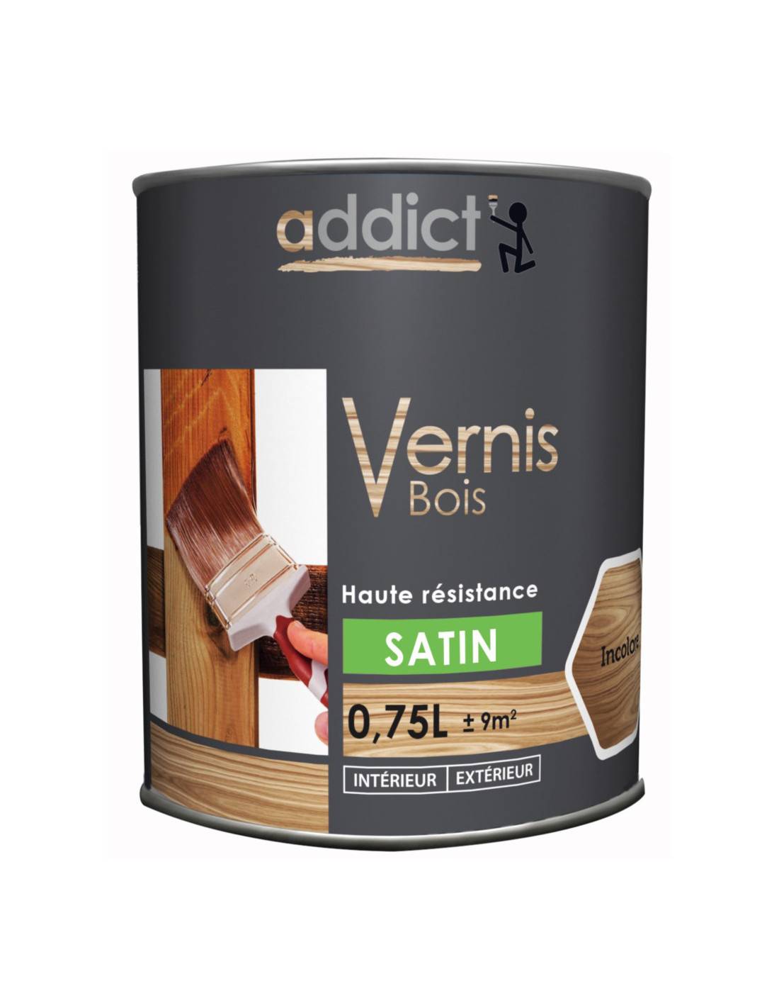 Vernis Bois Satin Incolore Protection Durable Et Finition Satinée Invisible Pour Bois - Addict-0