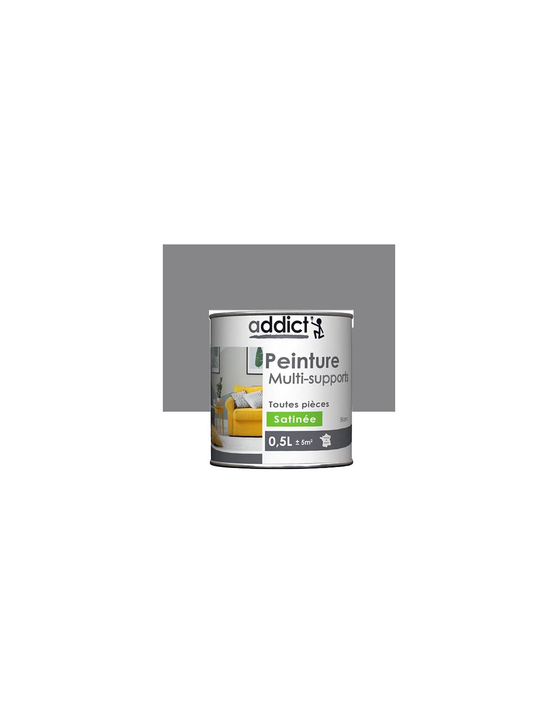 Peinture Addict Multi-supports Satin Galet 0,5l Peinture Multi-supports Satinée Couleur Galet - Addict-1