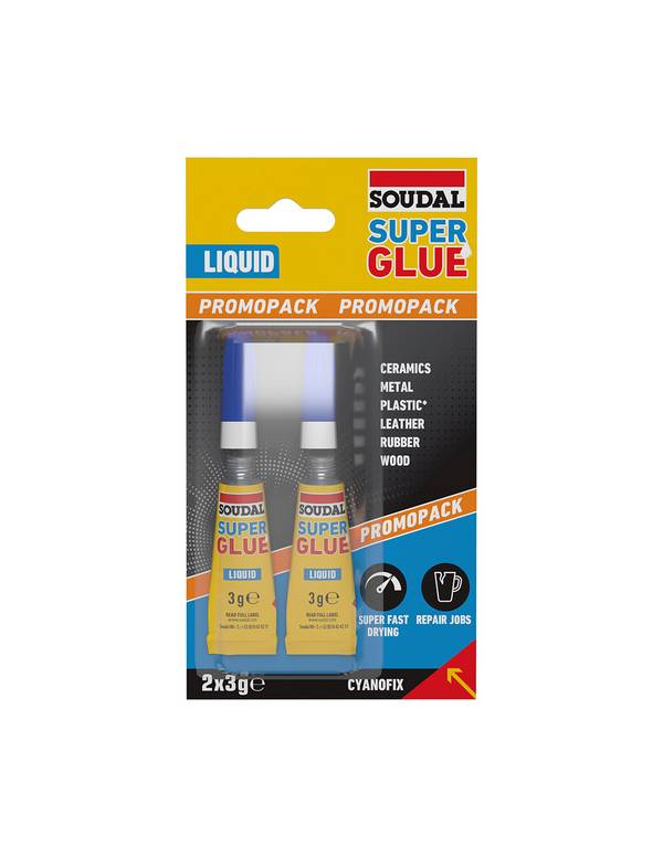 4 Soudal Super Colle Liquide 2 X 3g 160037 - Soudal