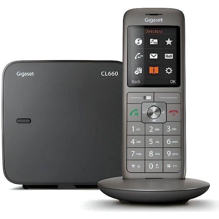 Téléphone Sans Fil Dect Anthracite Gigaset gigacl660anthracite-0