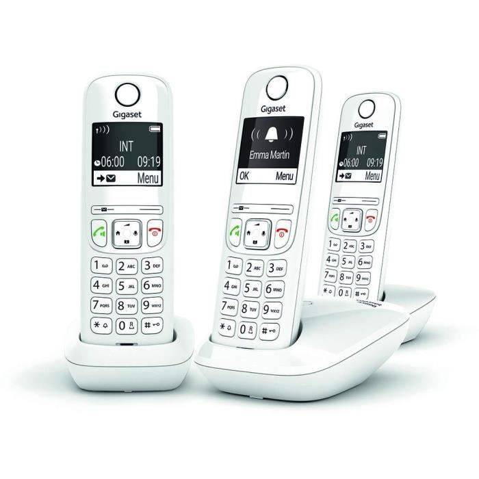 Téléphone Sans Fil Trio Dect Blanc Gigaset gigaas690trioblanc-1