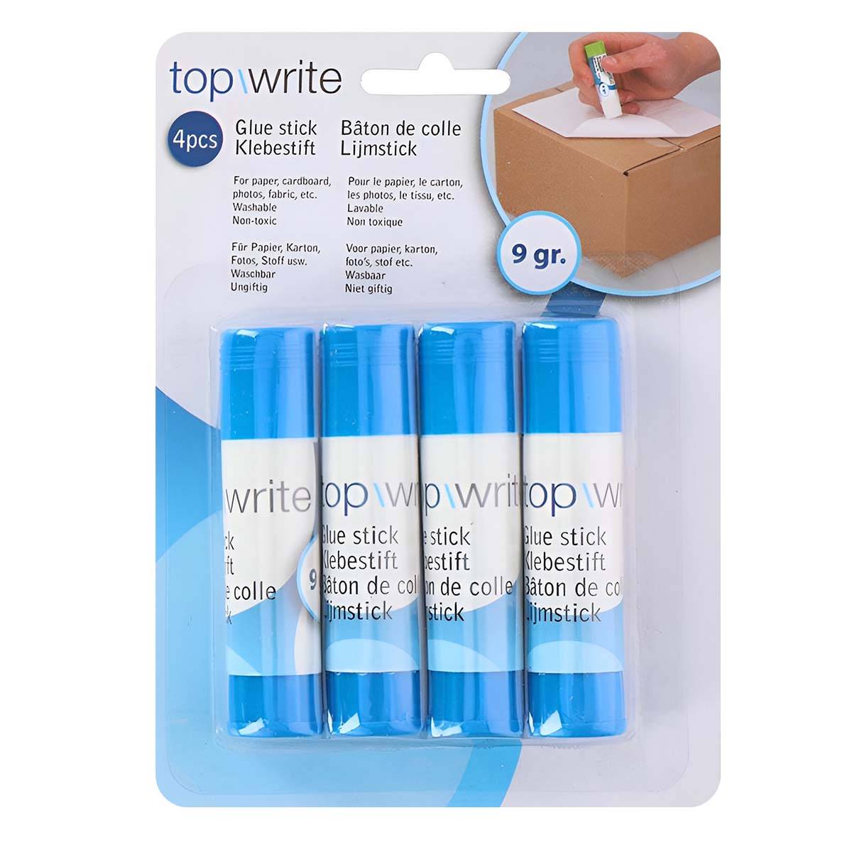 Lot de 4 Bâtons de Colle pour Papier Format Stick Rétractable-3
