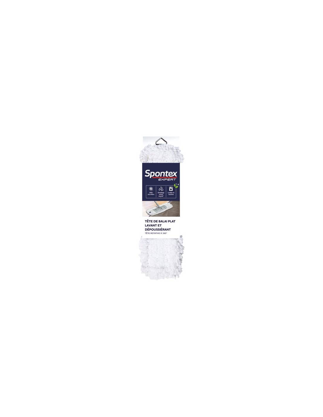 Tête De Balai Plat Lavant Et Dépoussiérant - Spontex Expert-0