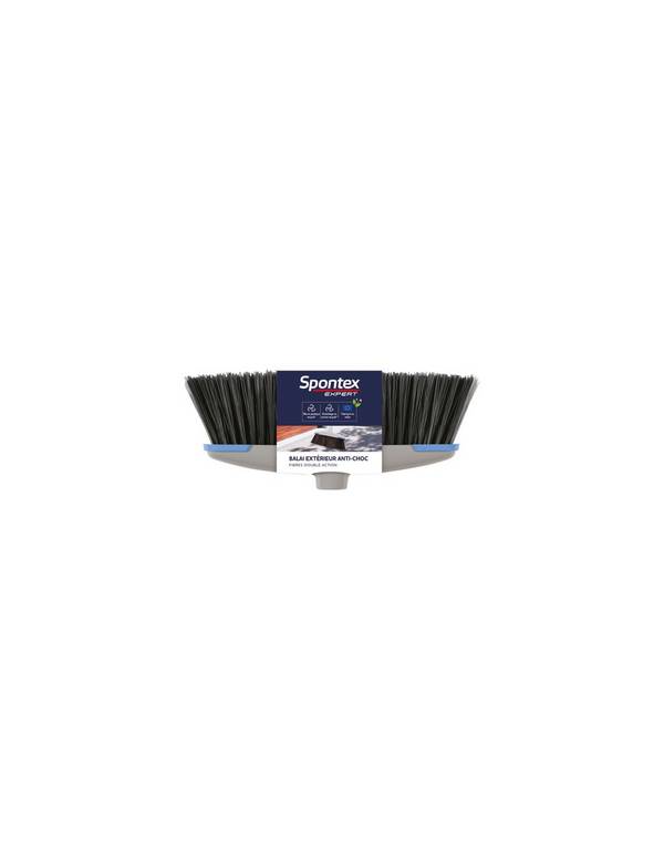 Balai Extérieur Antichoc Fibres Double Action - Spontex Expert