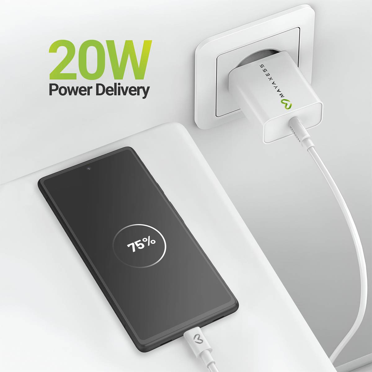 Chargeur Secteur pour Pixel 6a 20W + Câble USB-C 1m-4