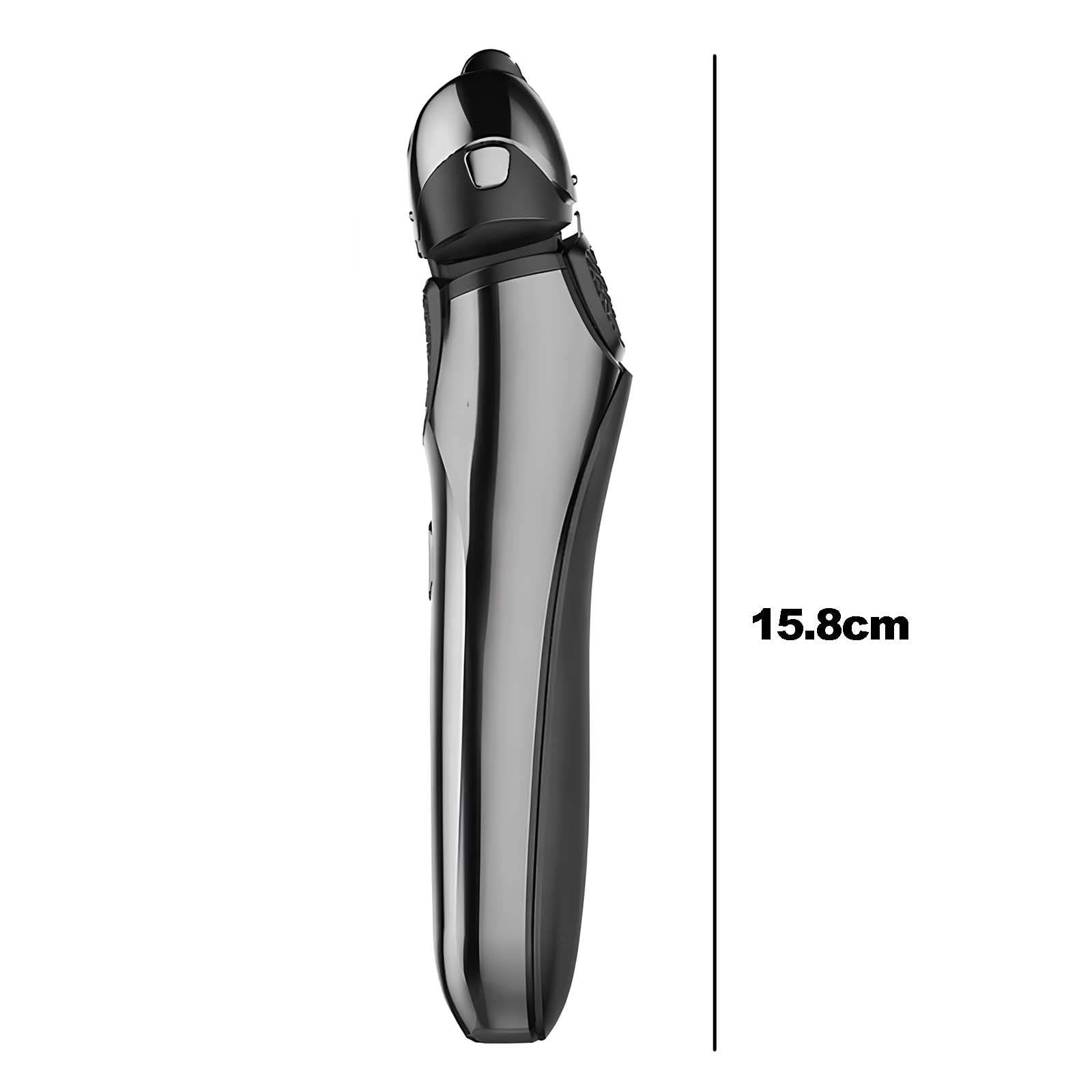 Rasoir Électrique Rechargeable Étanche IP67 5W Triple Lame LED Autonomie 100 min-3