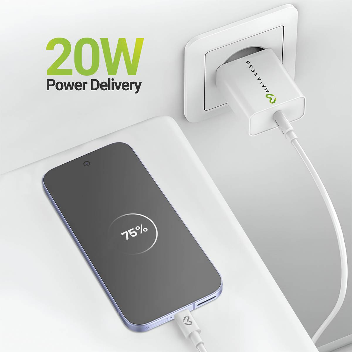 Chargeur Secteur pour Pixel 9 Pro XL 20W + Câble USB-C 1m-4