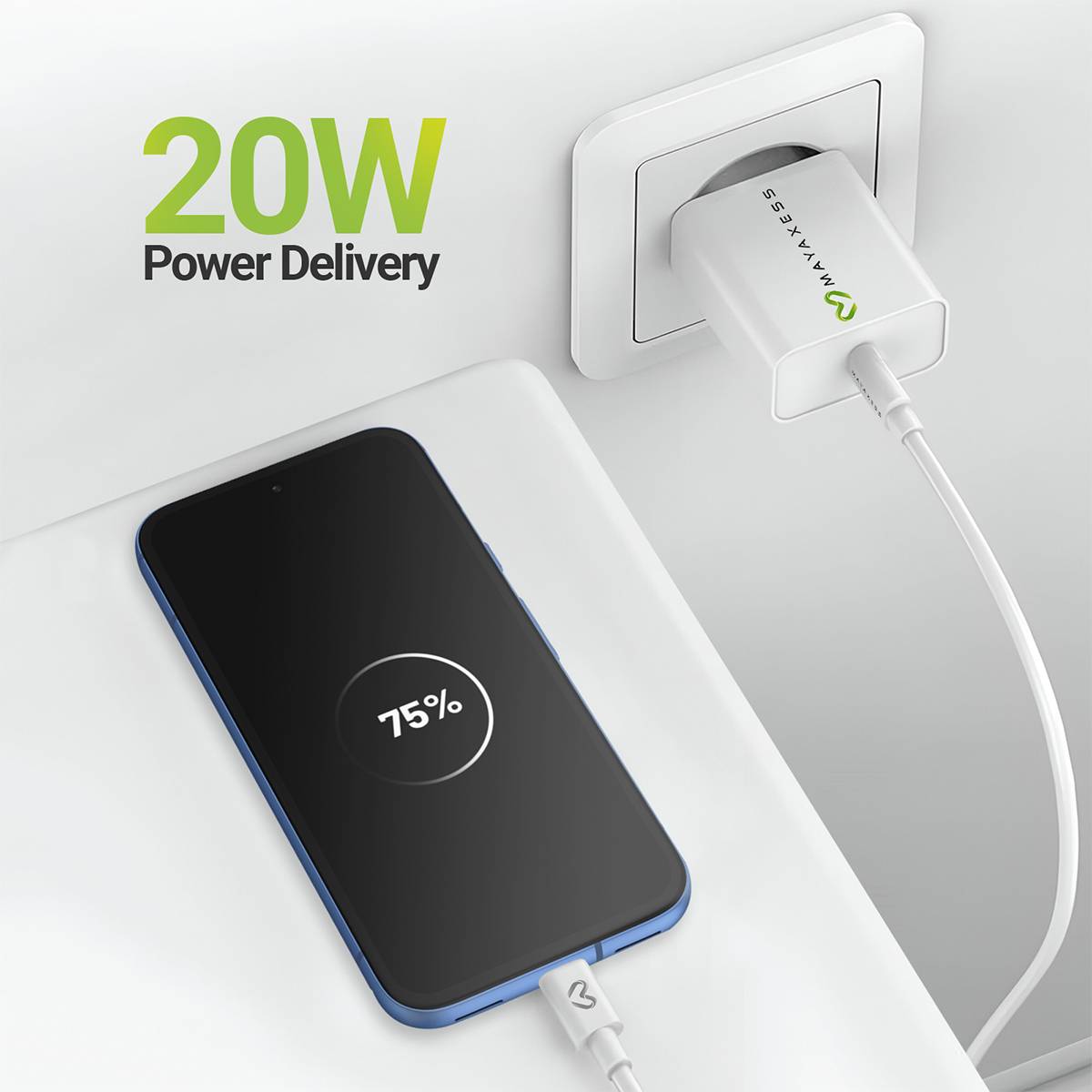 Chargeur Secteur pour Pixel 8a 20W + Câble USB-C 1m-4