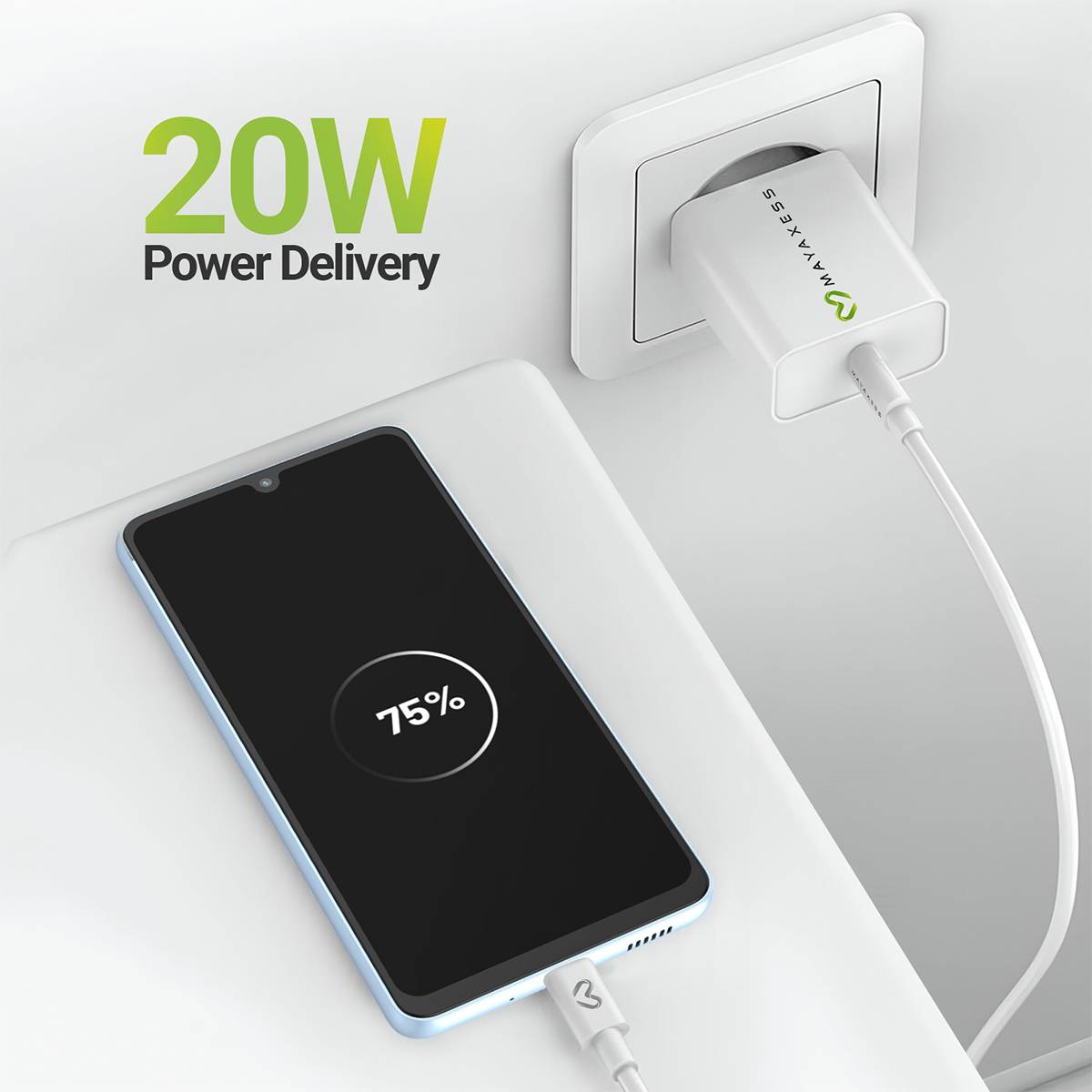 Chargeur Secteur pour Galaxy A33 20W + Câble USB-C 1m-4