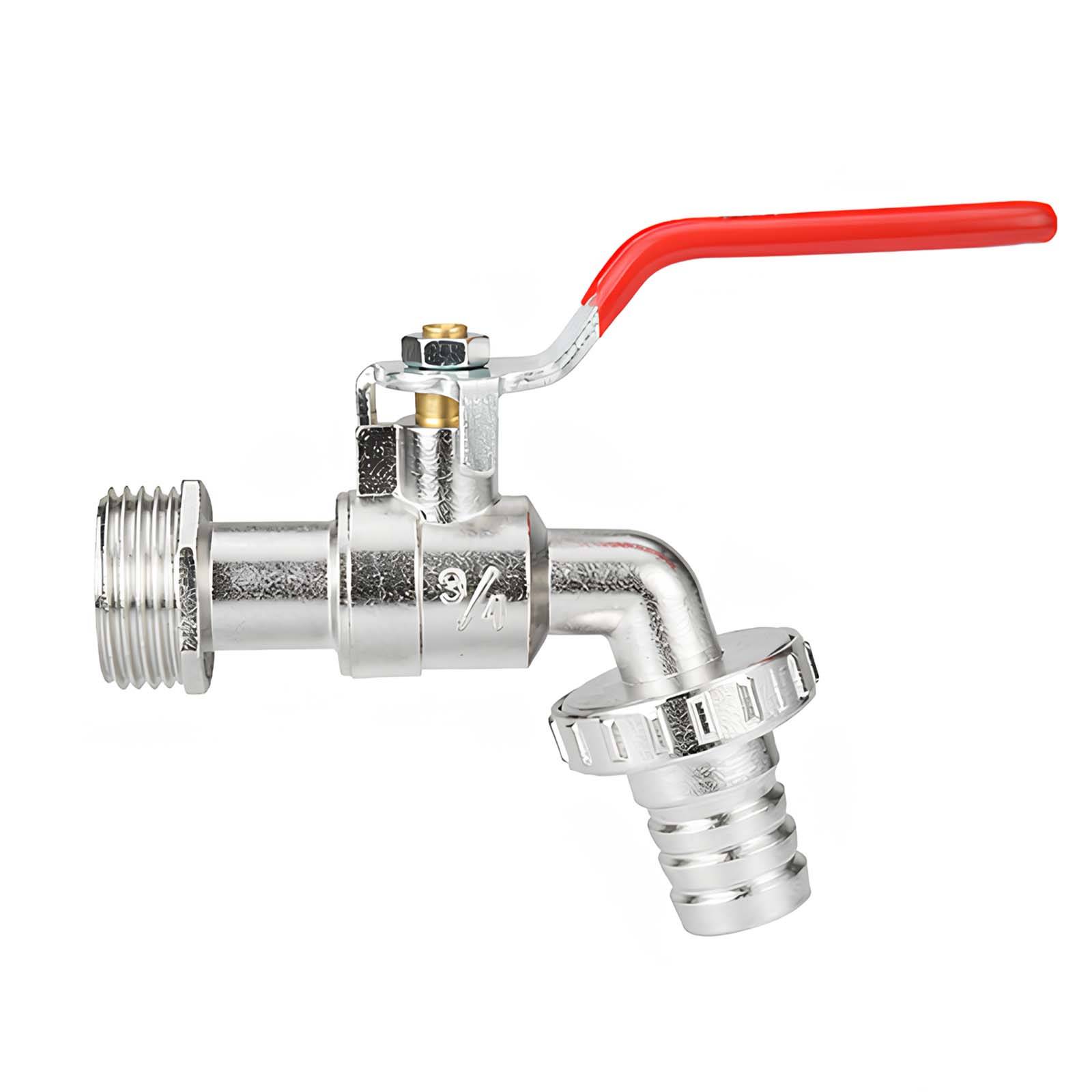 Robinet de Puisage 3/4 pouces avec Levier Quart de Tour et Raccord pour Tuyau-1