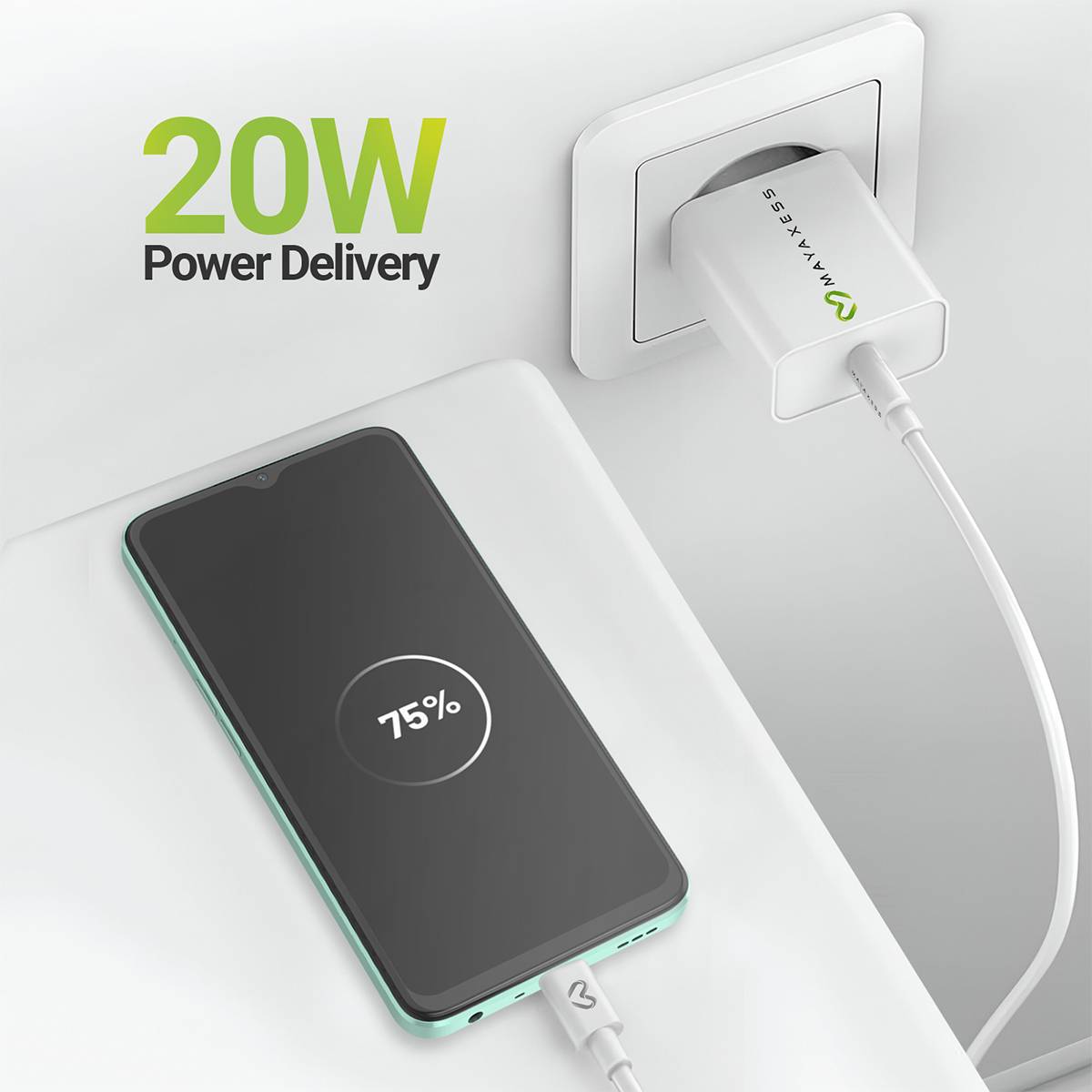 Chargeur Secteur pour Galaxy A57 20W + Câble USB-C 1m-4