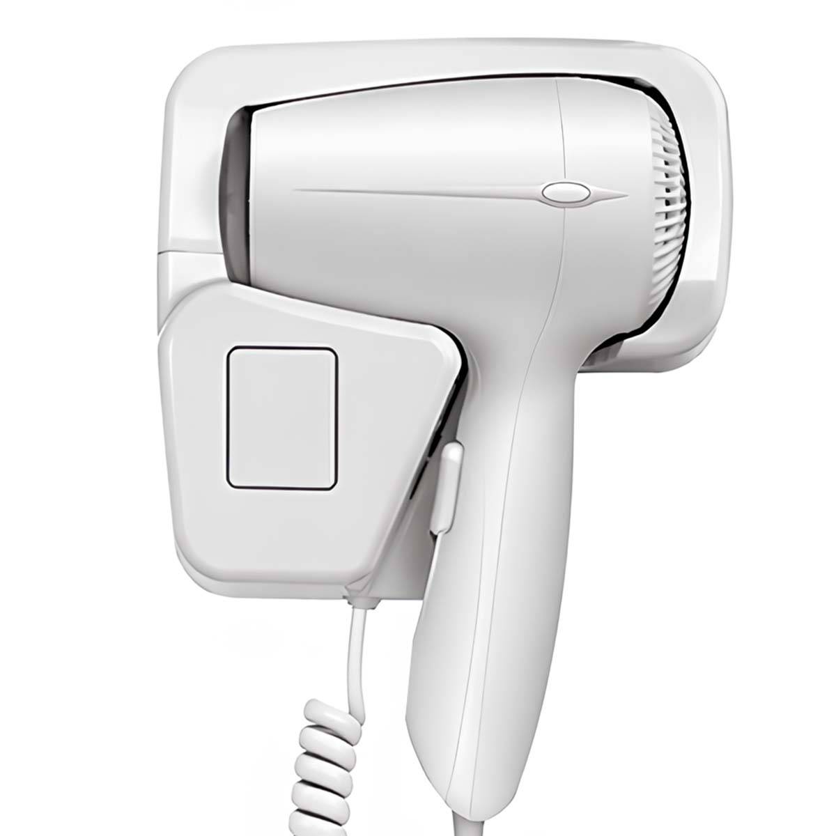 Sèche-cheveux Mural Électrique 1200W 2 Vitesses avec Support Intégré-4
