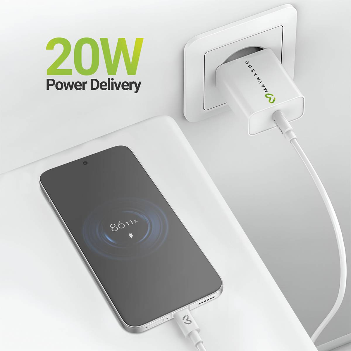 Chargeur Secteur pour Poco F7 20W + Câble USB-C 1m-4