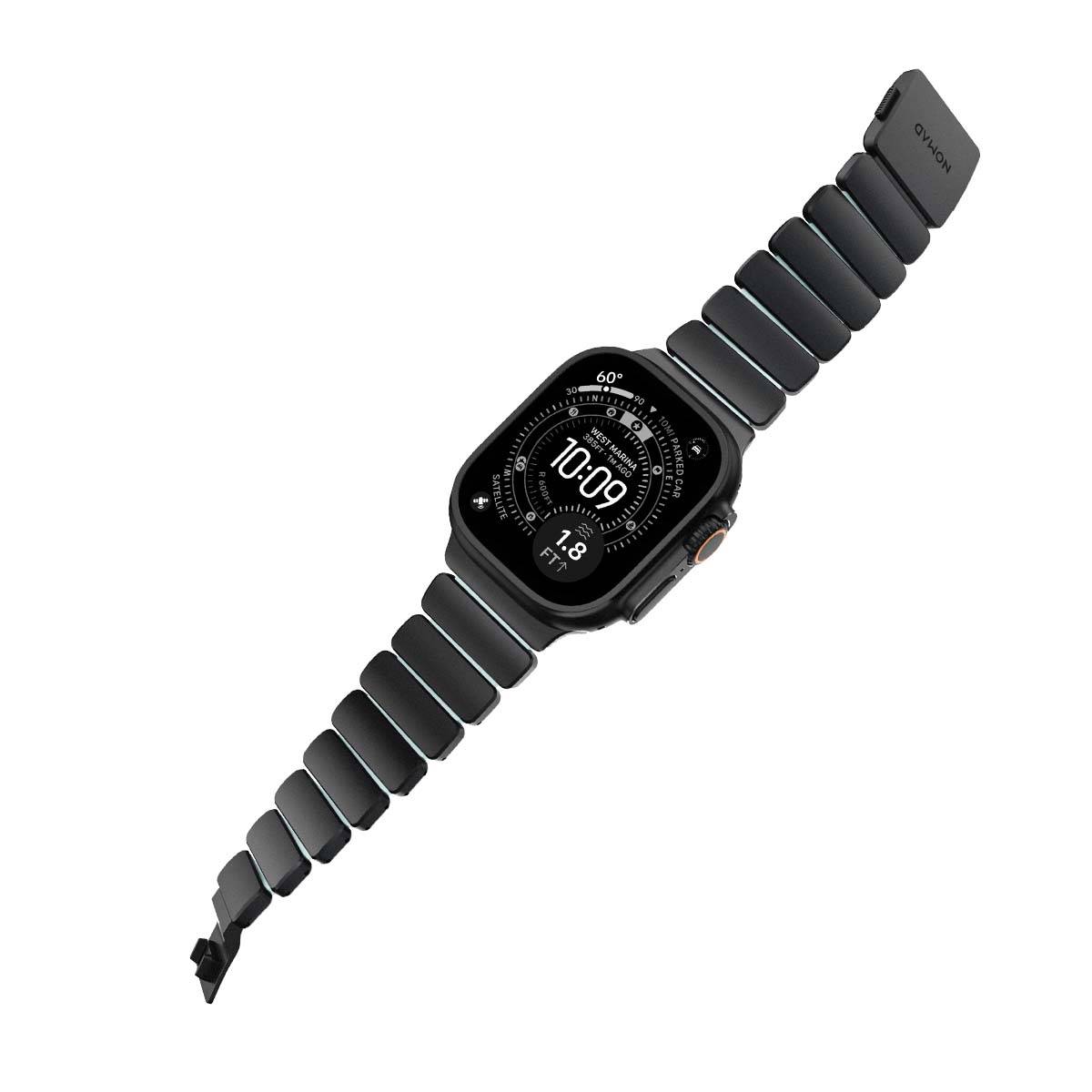 Bracelet pour Apple Watch 49mm Magnétique Design Hybride Modèle Stratos-2