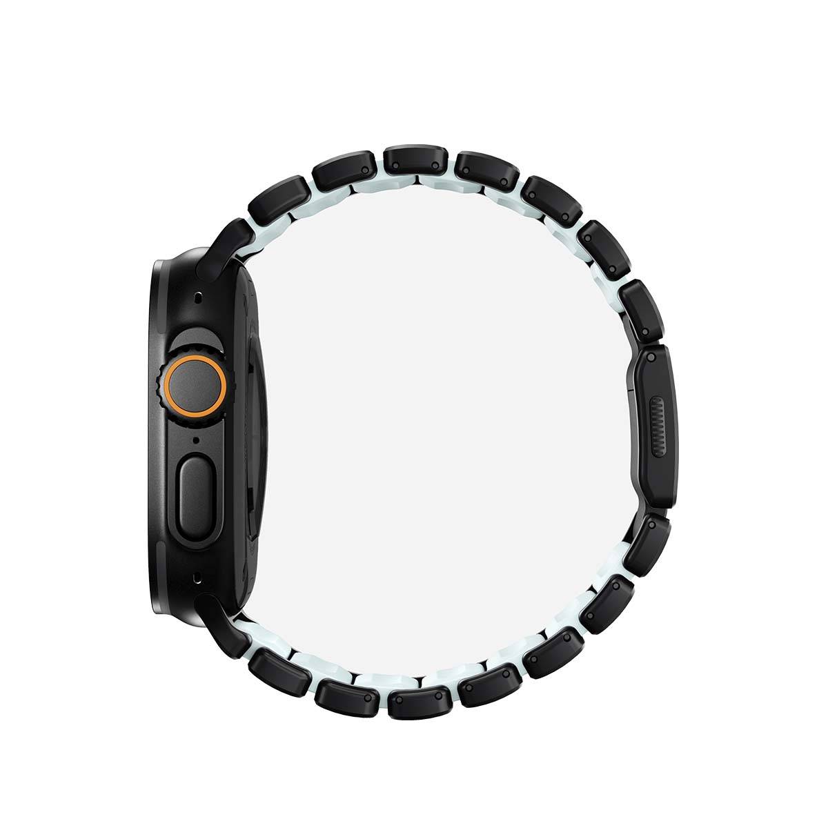 Bracelet pour Apple Watch 49mm Magnétique Design Hybride Modèle Stratos-3