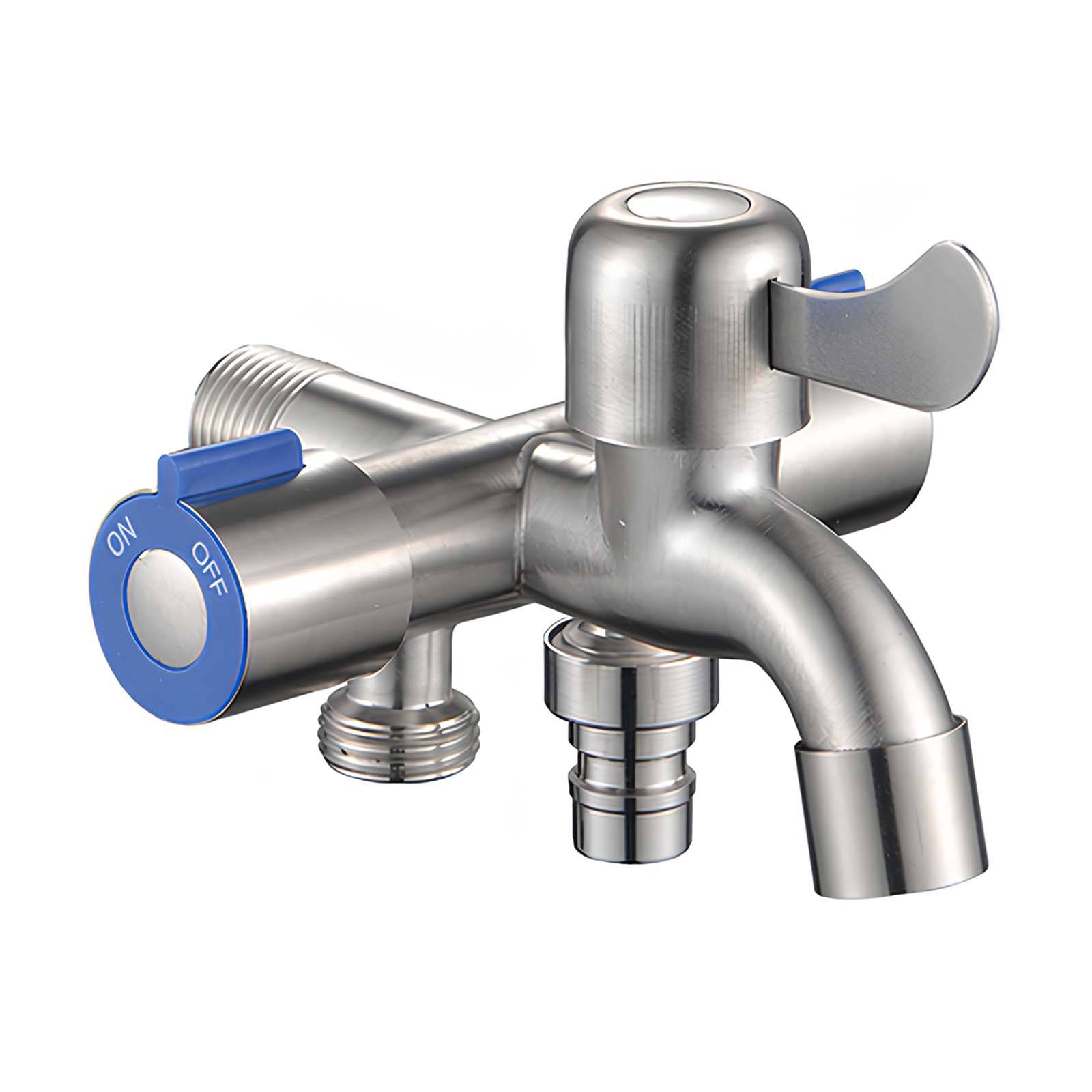 Robinet de Puisage Multifonction 3/4 Inox Électroplaqué avec Vannes de Contrôle-0