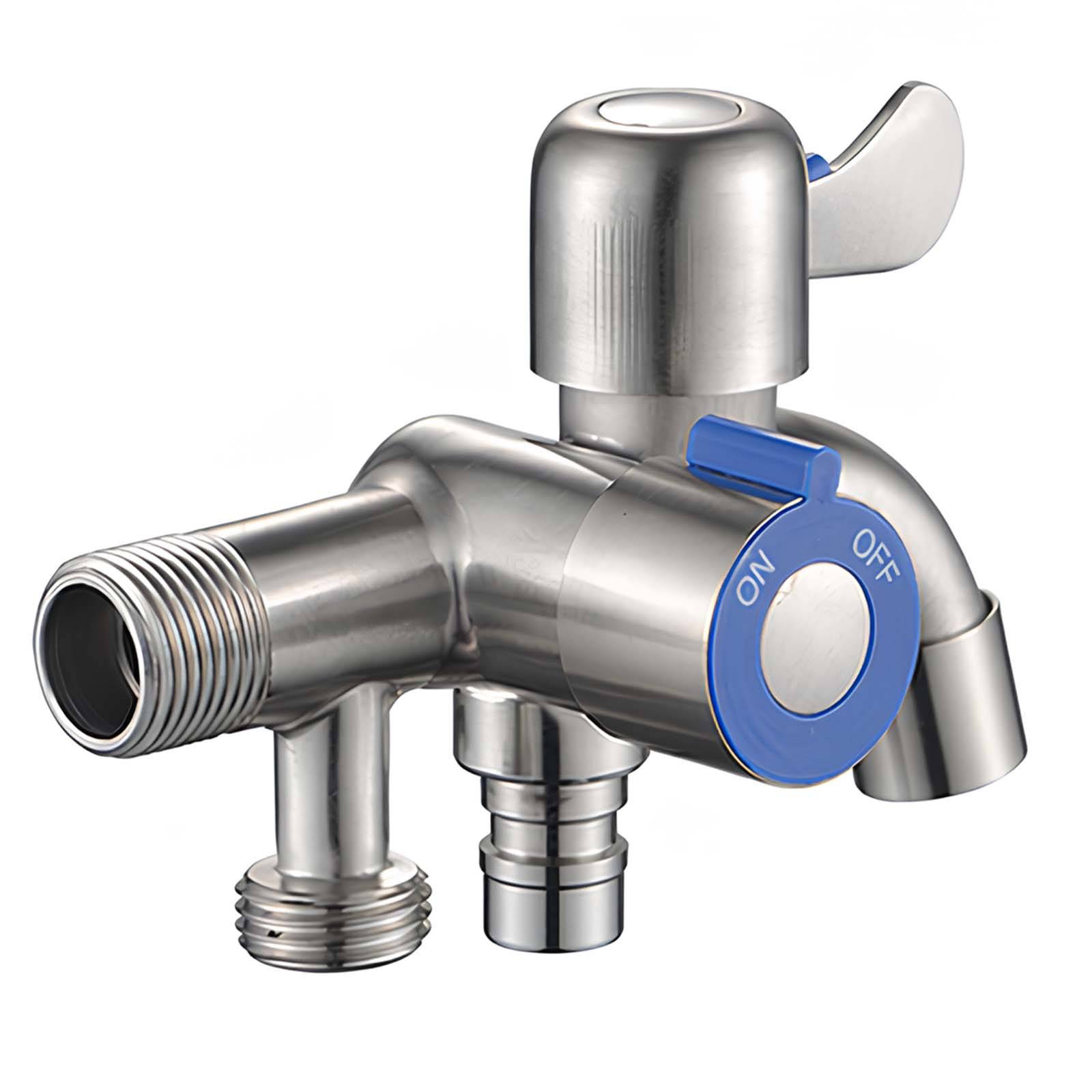 Robinet de Puisage Multifonction 3/4 Inox Électroplaqué avec Vannes de Contrôle-1