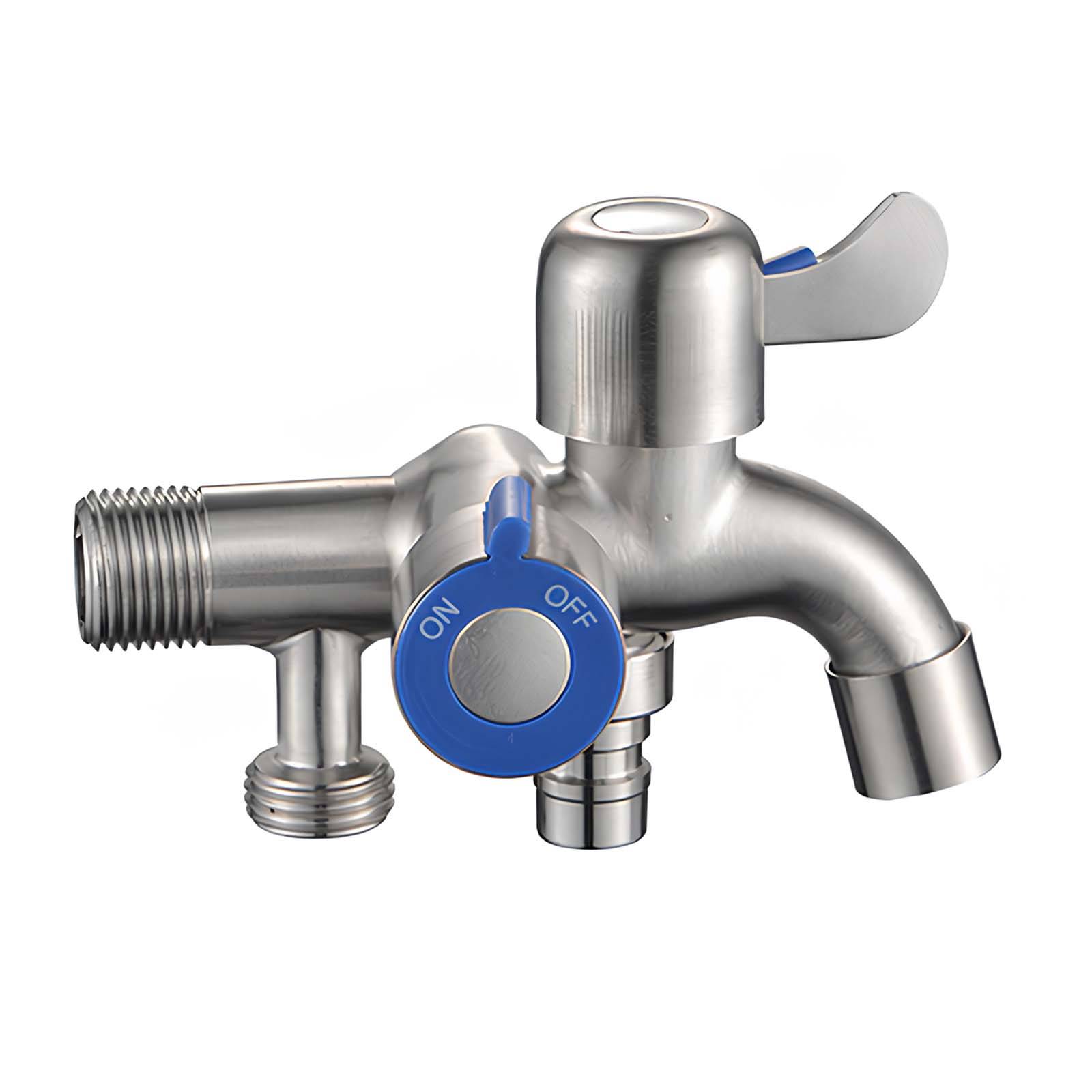 Robinet de Puisage Multifonction 3/4 Inox Électroplaqué avec Vannes de Contrôle-3