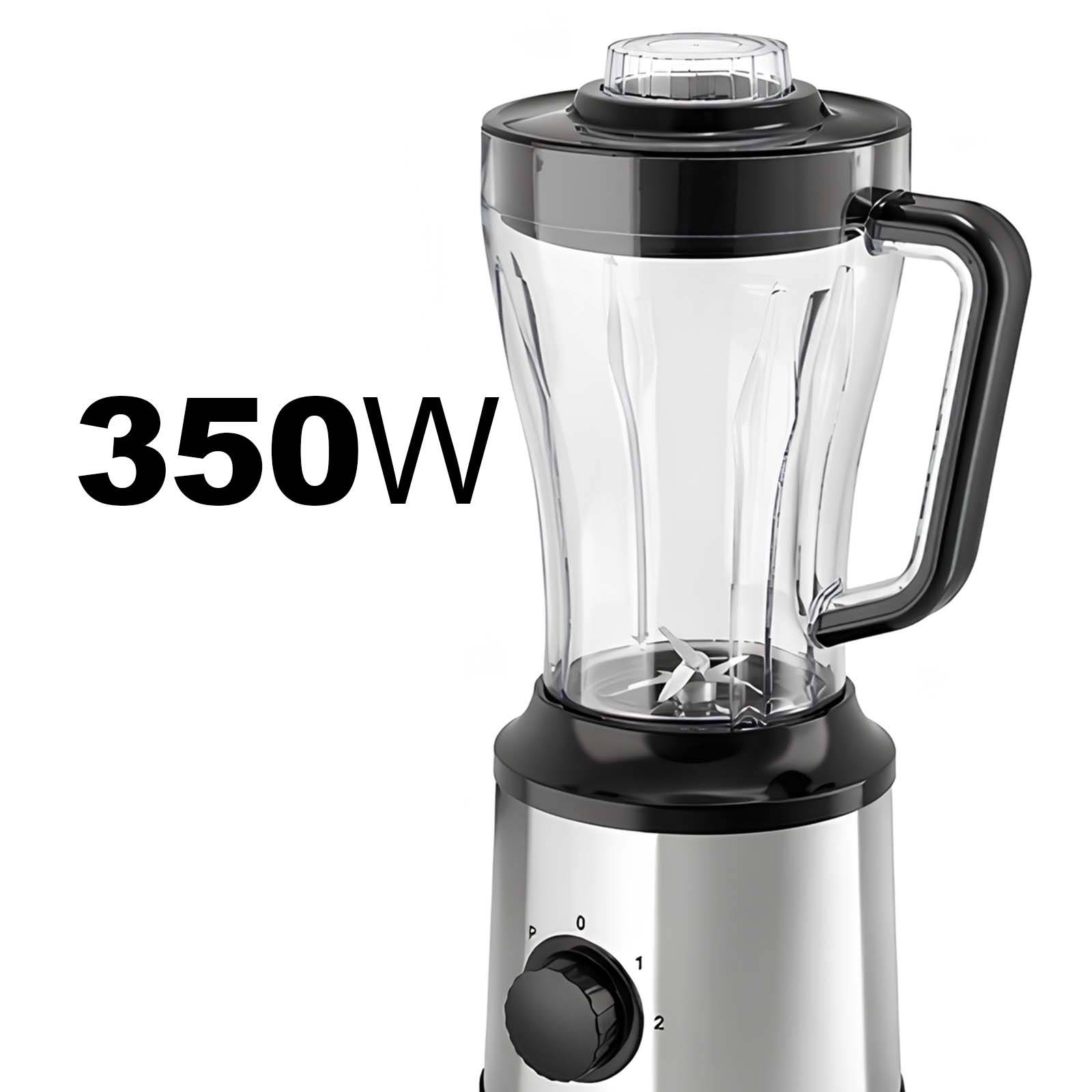 Blender Électrique 350W 1.8L 2 Vitesses avec Lames en Inox Mixage Polyvalent-4