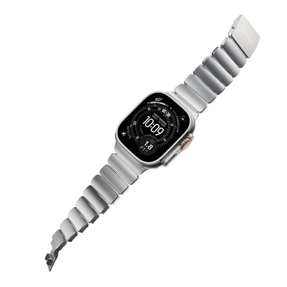 Bracelet pour Apple Watch 49mm Magnétique Design Hybride Modèle Stratos-2