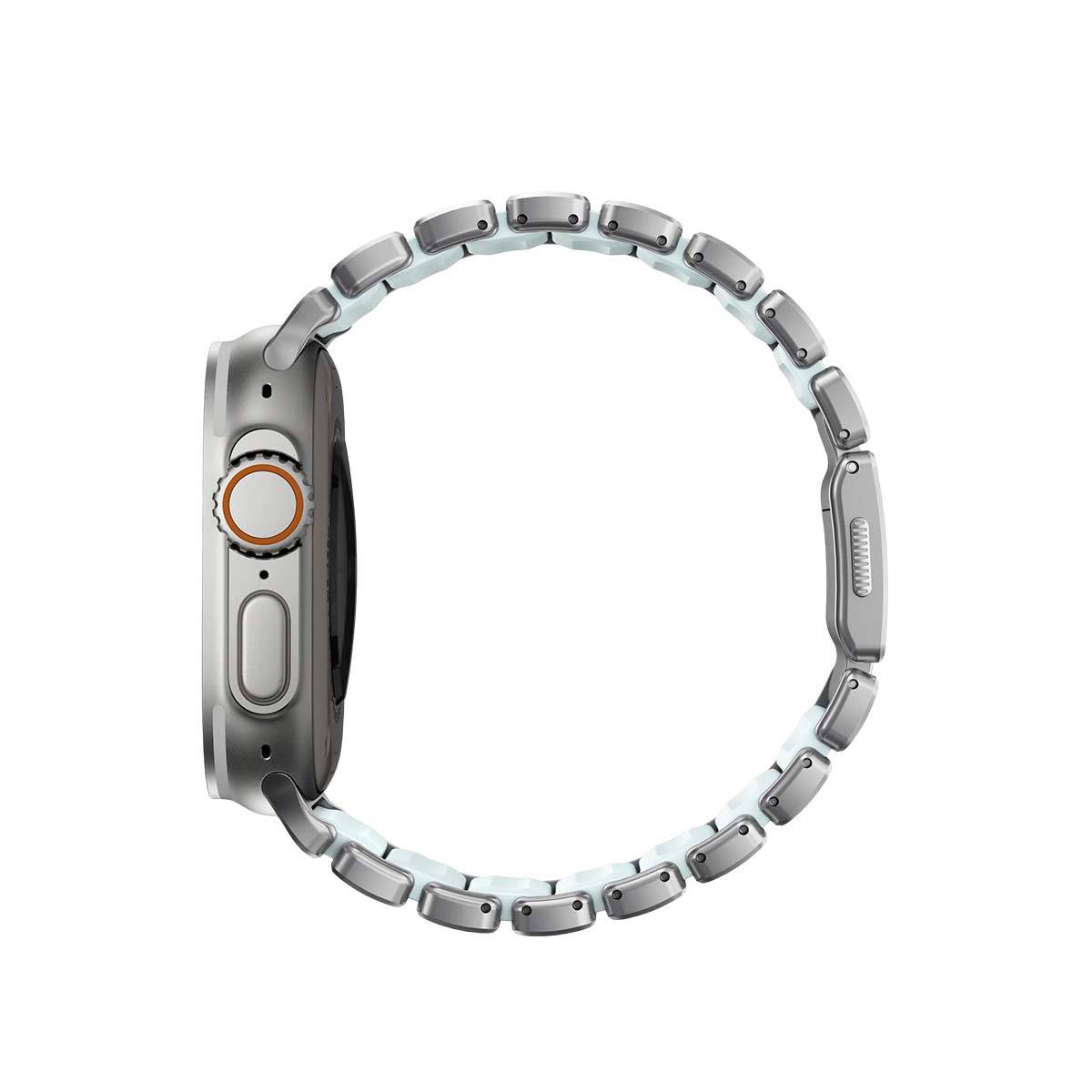 Bracelet pour Apple Watch 49mm Magnétique Design Hybride Modèle Stratos-3