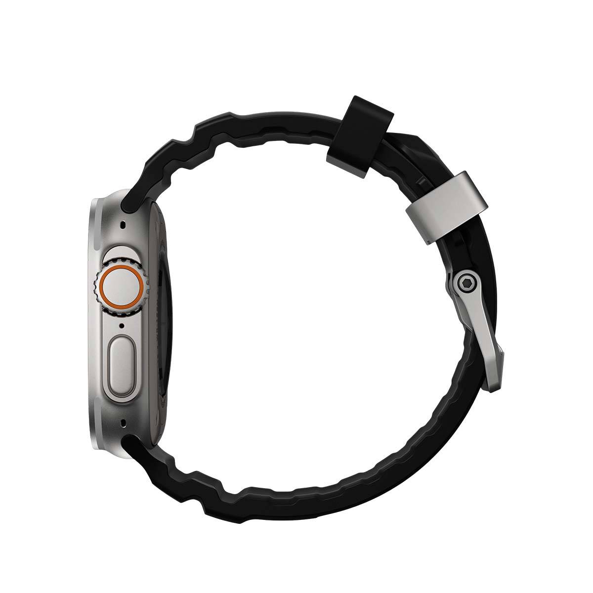Bracelet pour Apple Watch 44 / 45 / 49mm Fluoroélastomère avec Boucle en Titane-3