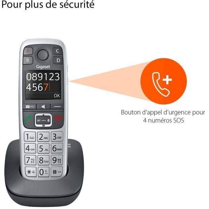 Téléphone Sans Fil Dect Silver Gigaset giga e 560 silver-2