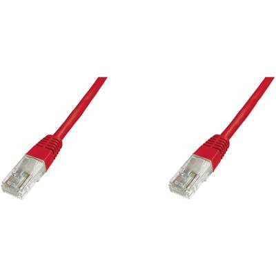 Cable De Connexion Utp Cat 5E 1 M Rouge  -  [1x RJ45 mâle - 1x RJ45 mâle]  - DK-1511-010/R - 1.00 m - rouge