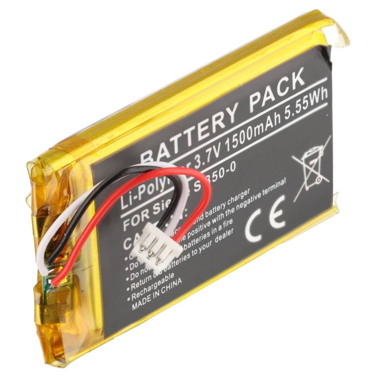 Batterie compatible avec Siedle S 850-0 3,7 V 1500 mAh 5,55 Wh-0