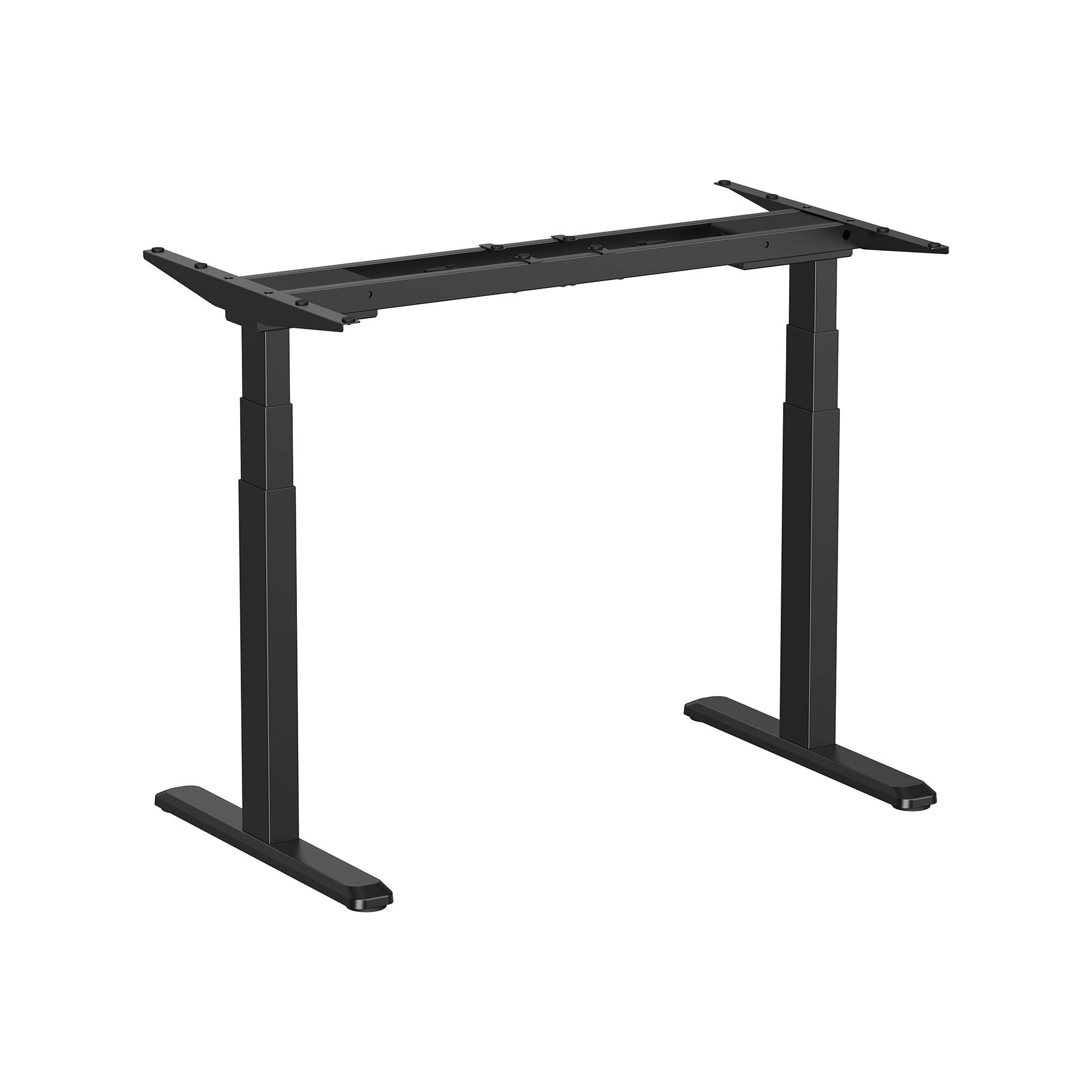 Pied de bureau motorisé assis-debout, à double moteur, Noir-0