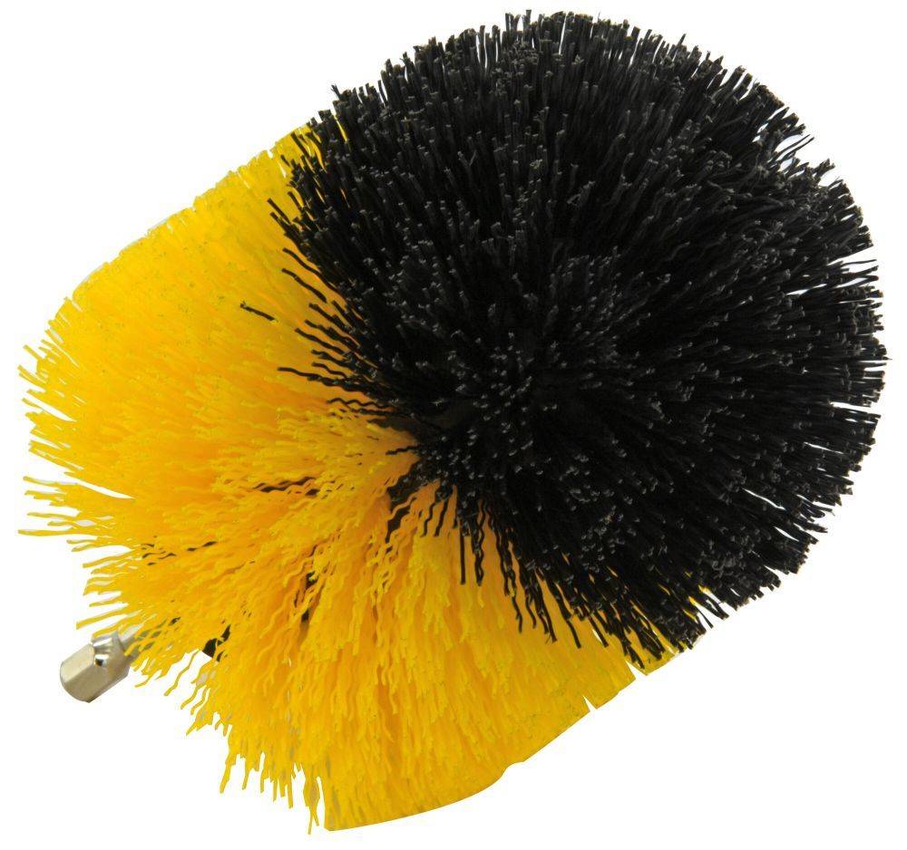 Brosse ronde en polypropylène Tivoly Ø83 mm - Fil souple - Nettoyage sans rayures pour perceuse-0