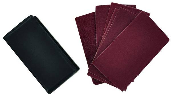 Tivoly - Lot de 13 pièces : 1 cale à poncer souple Ø120x70mm auto-agrippante + 12 feuilles abrasives (grains 40/80/120)