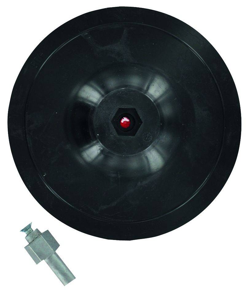 Plateau ponceur auto-agrippant pour perceuse Tivoly caoutchouc Ø125mm tige Ø8mm-0
