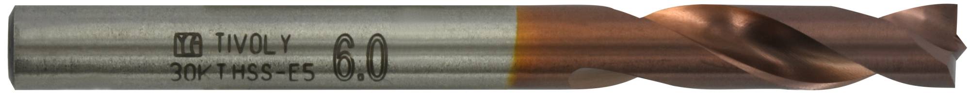 Foret métaux taillé meulé HSS 5% Cobalt revêtu FUSIO - Ø 6 mm x L 66 mm - Affûtage tôle et dépointage - Tivoly-0
