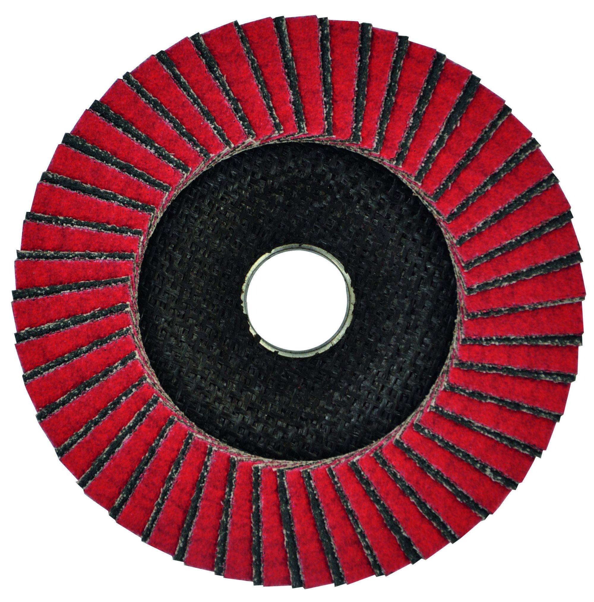 Disque à lamelles céramique & zirconium Tivoly Ø125 mm grain 40 pour décapage intensif sur métaux-0