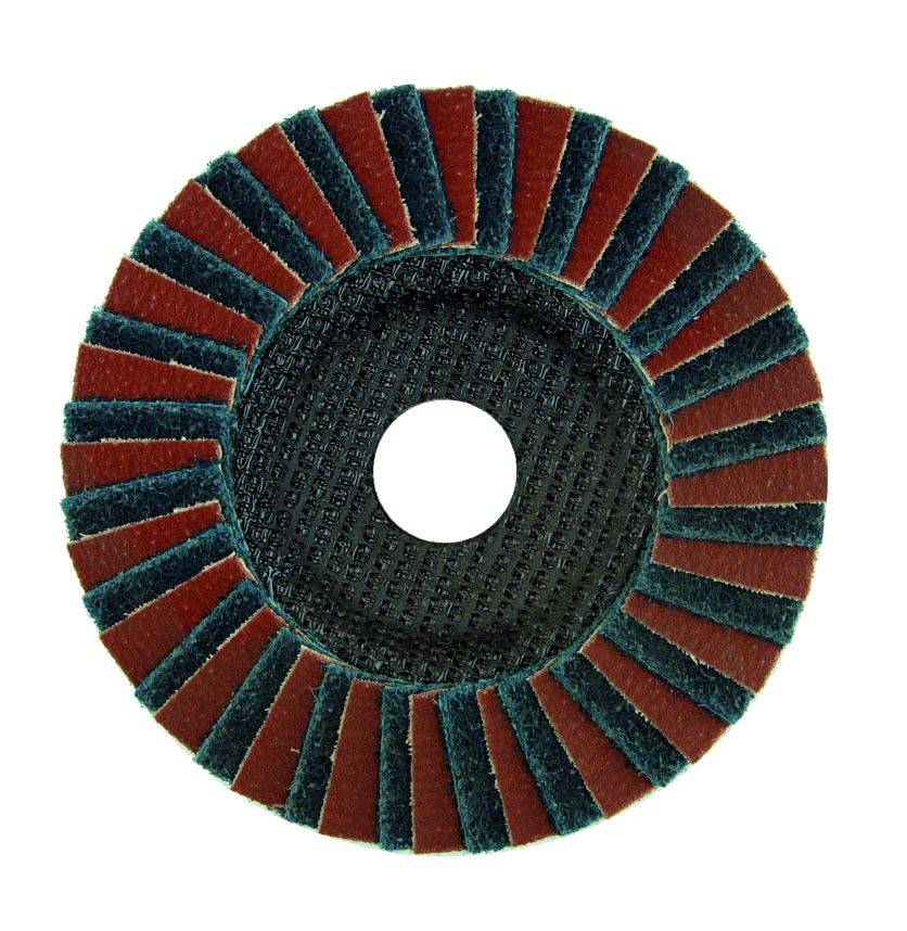Disque à lamelles combinées Tivoly Ø125 mm - Grain 120 - Ponçage métaux et bois-0