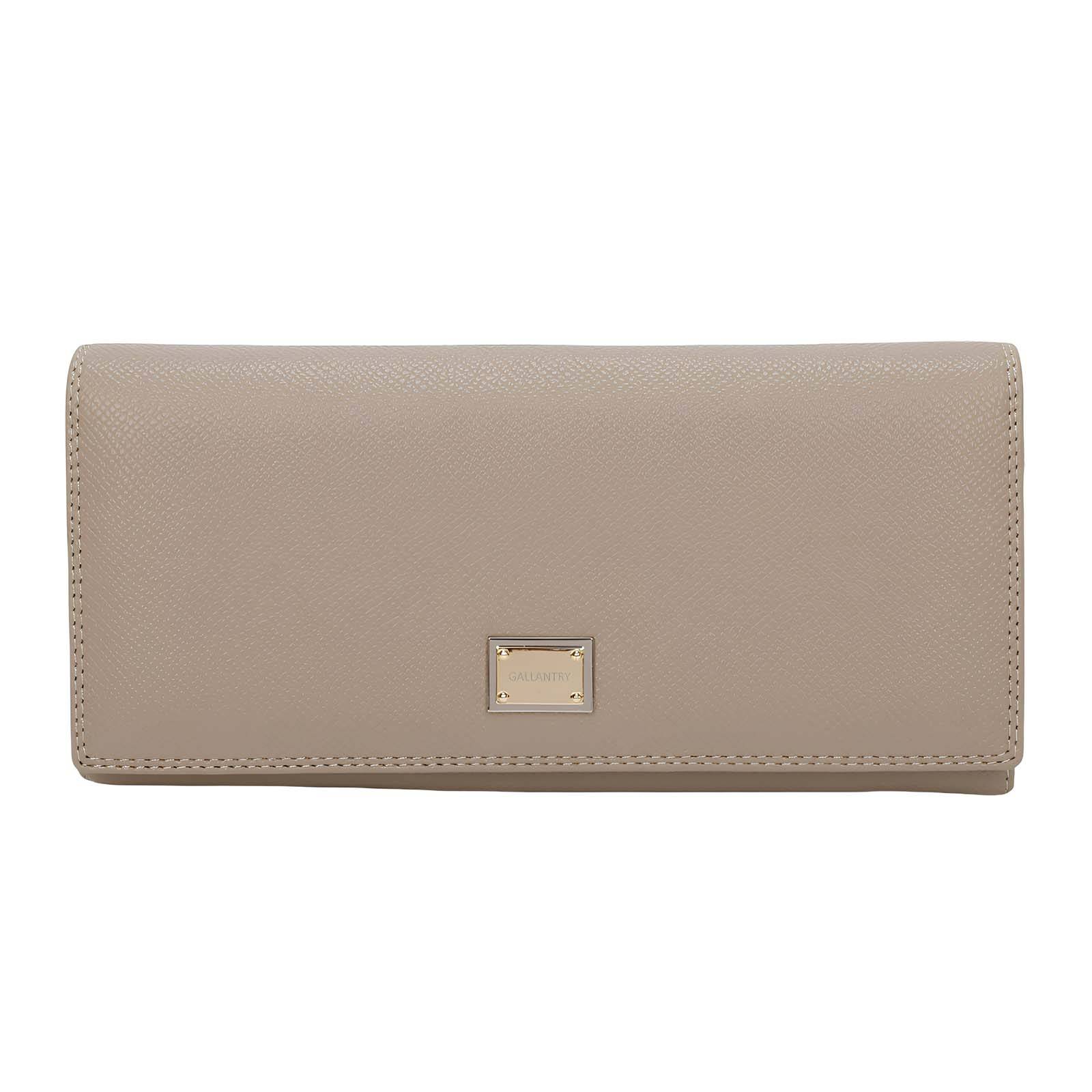 Portefeuille pour Femme Loulou Effet Grainé avec Plaque Métallique Siglée-1
