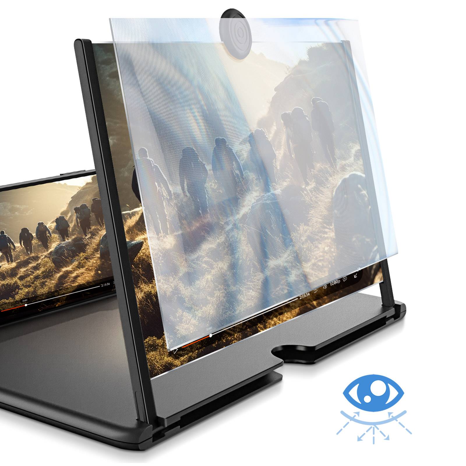 Amplificateur Écran 3D 12 pouces pour Smartphone Lentille HD Pliable-2
