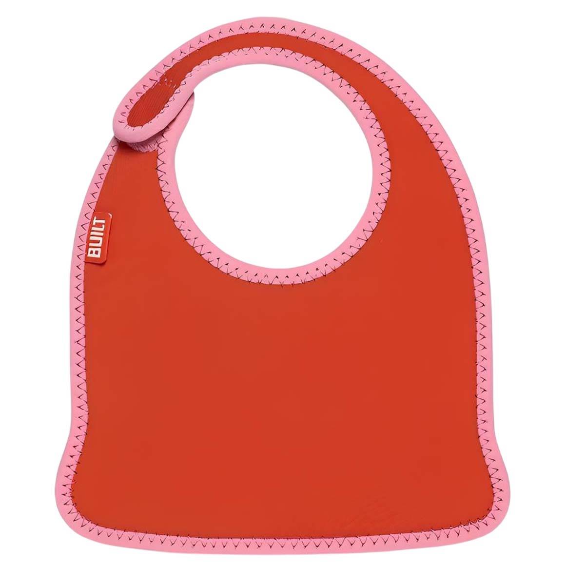 Lot de 2 Bavoirs Bébé en Néoprène Motif à Rayures avec Fermeture à Scratch-0