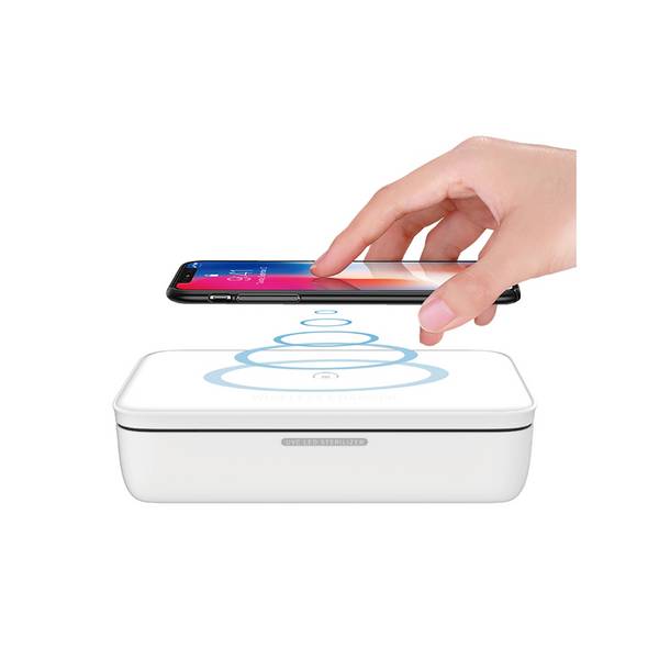 Boîte de Stérilisateur UV Objets avec Charge sans fil Qi Désinfection Efficace
