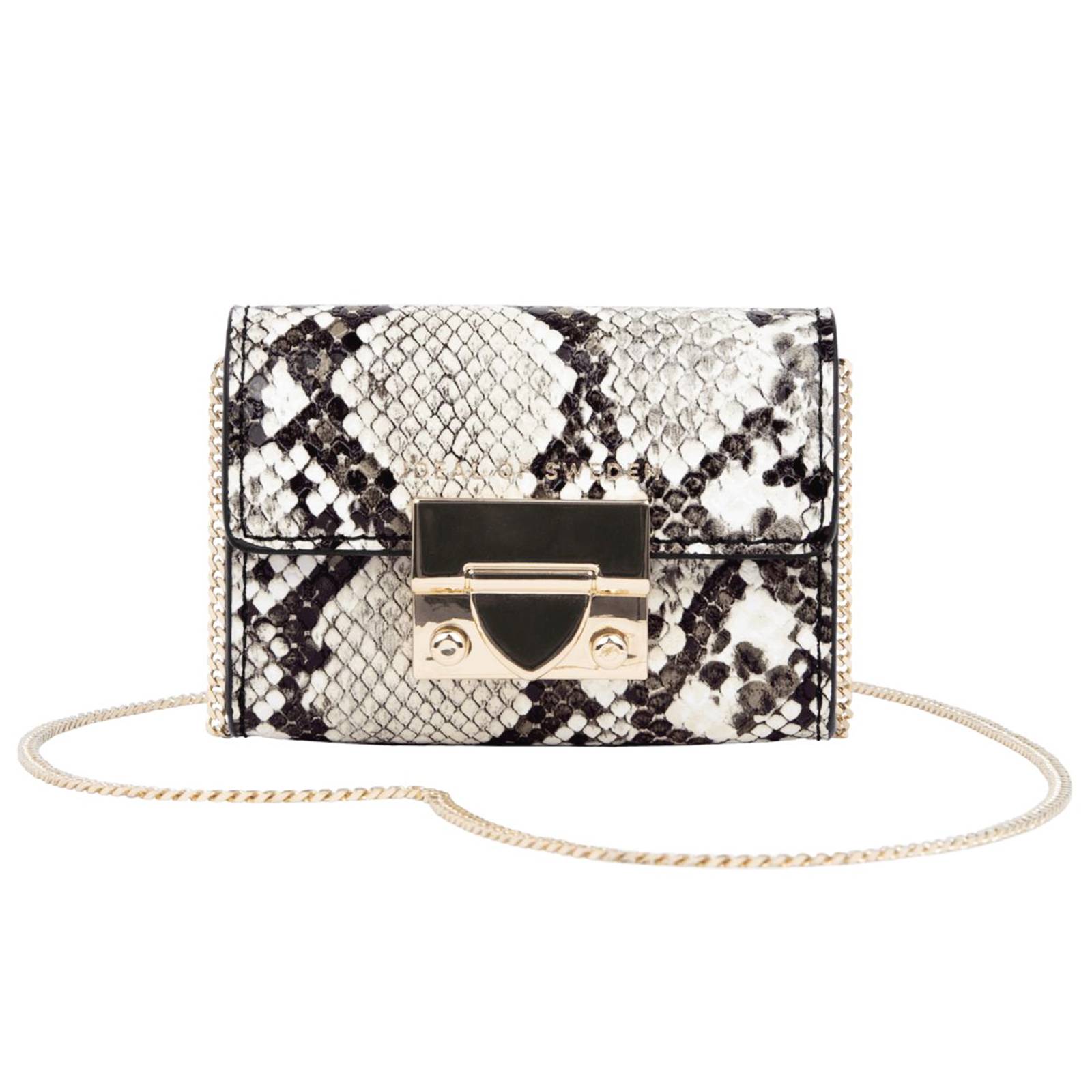 Portefeuille Modèle Liv Padlock au Motif Serpent avec Chaîne Amovible de 105 cm-2